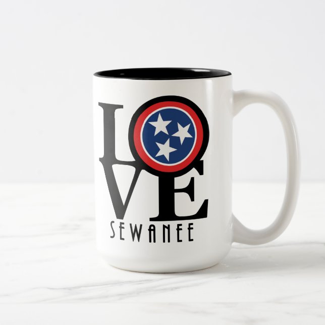 Taza Bicolor LOVE Sewanee Tennessee 15oz (Derecha)