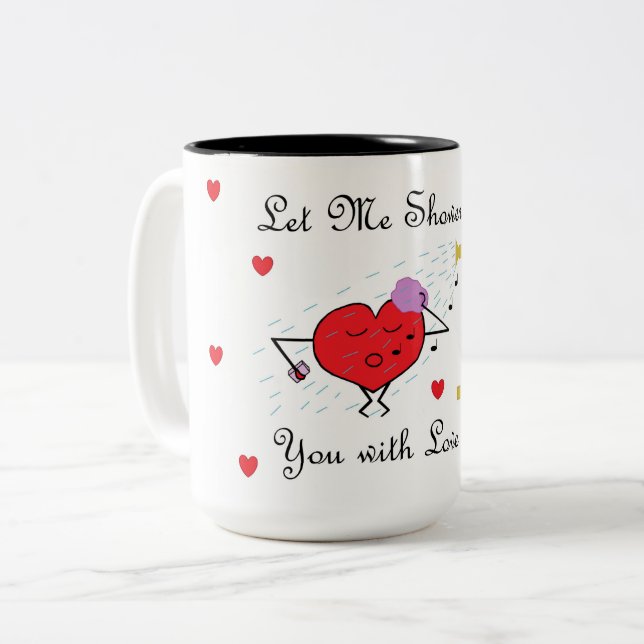 Taza Bicolor Love Shower (Anverso izquierdo)