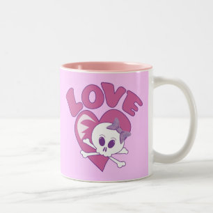 Taza Bicolor Love Skull