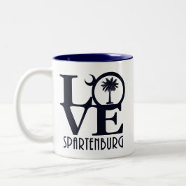 Taza Bicolor LOVE Spartenburg SC