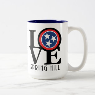 Taza Bicolor LOVE Spring Hill 15oz