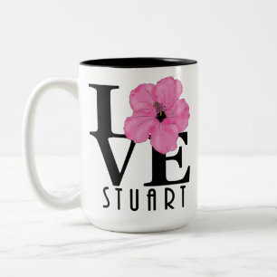 Taza Bicolor LOVE Stuart Florida Red 15oz