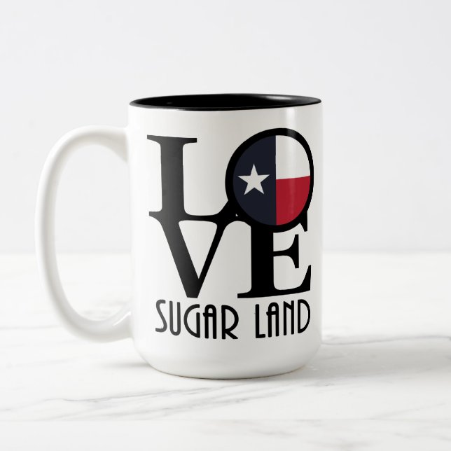 Taza Bicolor LOVE Sugar Land 15oz (Izquierda)