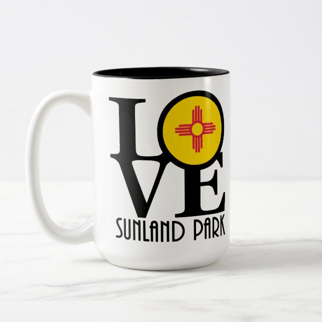 Taza Bicolor LOVE Sunland Park 15oz (Izquierda)