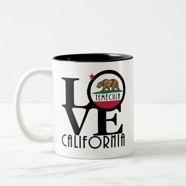 Taza Bicolor LOVE Temecula California 11oz (Izquierda)