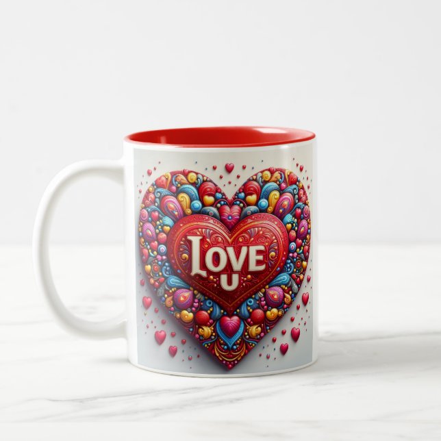 Taza Bicolor 'Love U' mug (Izquierda)