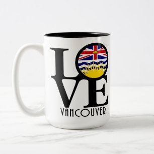 Taza Bicolor LOVE Vancouver (Bandera BC) 15 oz