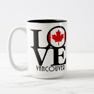 Taza Bicolor LOVE Vancouver (Bandera BC) 15 oz