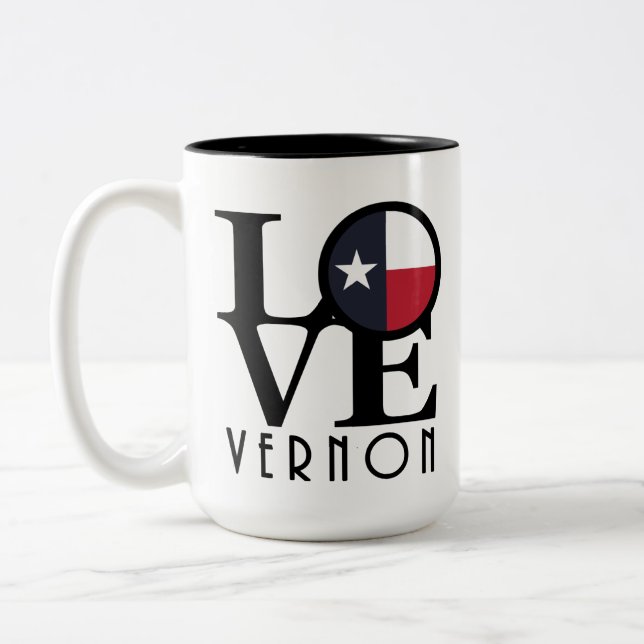 Taza Bicolor LOVE VErnon Texas 15oz (Izquierda)
