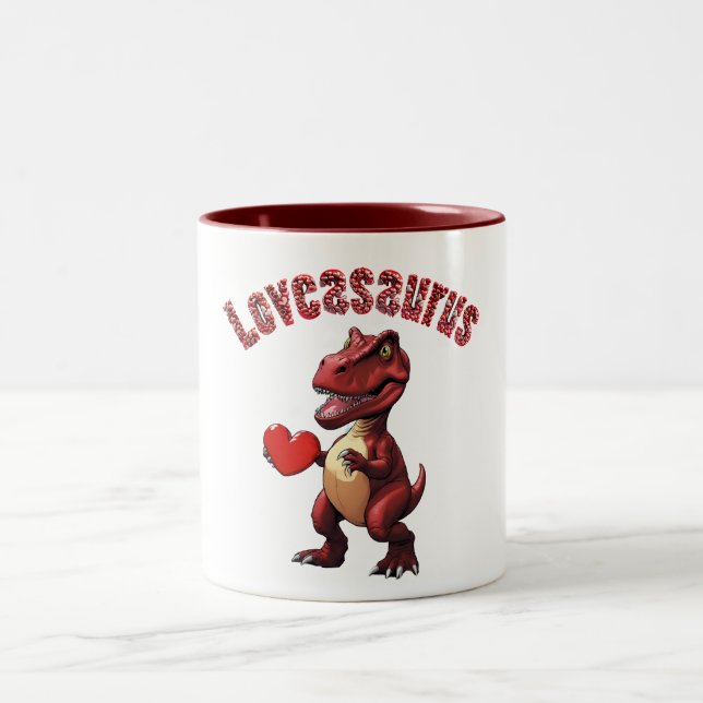 Taza Bicolor Loveasaurus Dinosaur Mug (Centro)