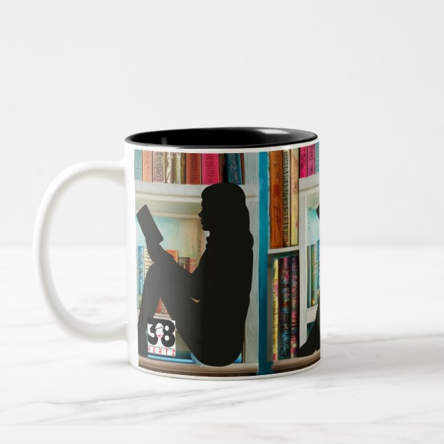 Taza Bicolor Lover de libros (Izquierda)