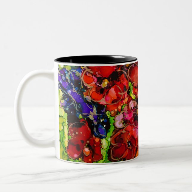 Taza Bicolor Lovitude Soul Pintura Mug "Hot Mess Garden" (Izquierda)
