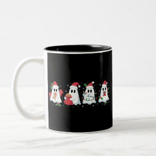 Taza Bicolor Luces de Navidad Fantasma Bonito Xmas Boo 