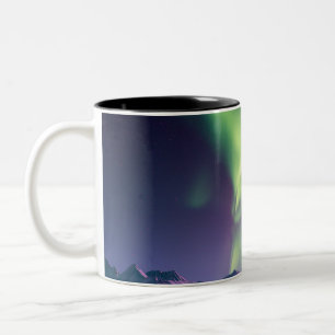 Taza Bicolor Luces del Norte de Alaska Escénicas