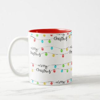Taza Bicolor Luces navidades