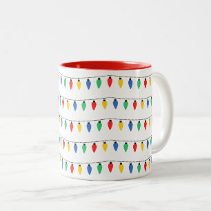 Taza Bicolor Luces navidades