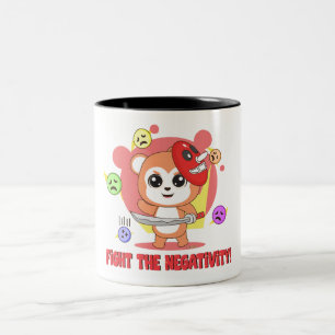 Taza Bicolor Luchar contra la negatividad: Aritmos animales