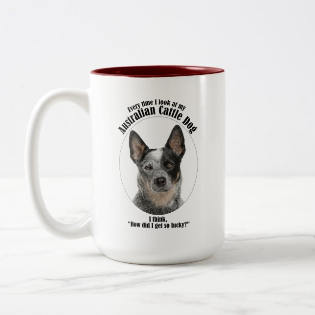 Taza Bicolor Lucky Australian Cattle Dog (Izquierda)