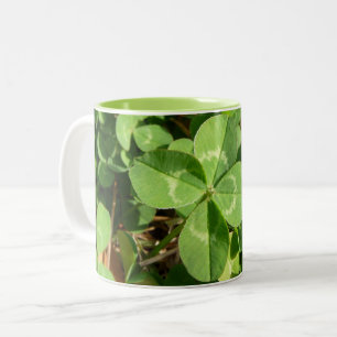 Taza Bicolor Lucky Four Leaf Clover