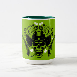 Taza Bicolor Lucky Poker Skull