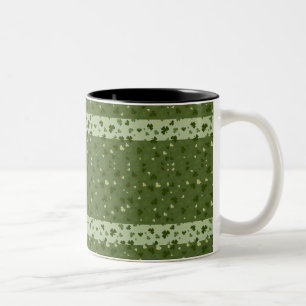 Taza Bicolor Lucky Shamrock Coffee Mug