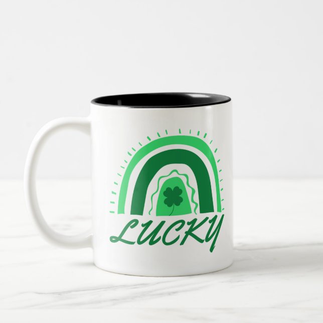 Taza Bicolor Lucky Shamrock Rainbow (Izquierda)