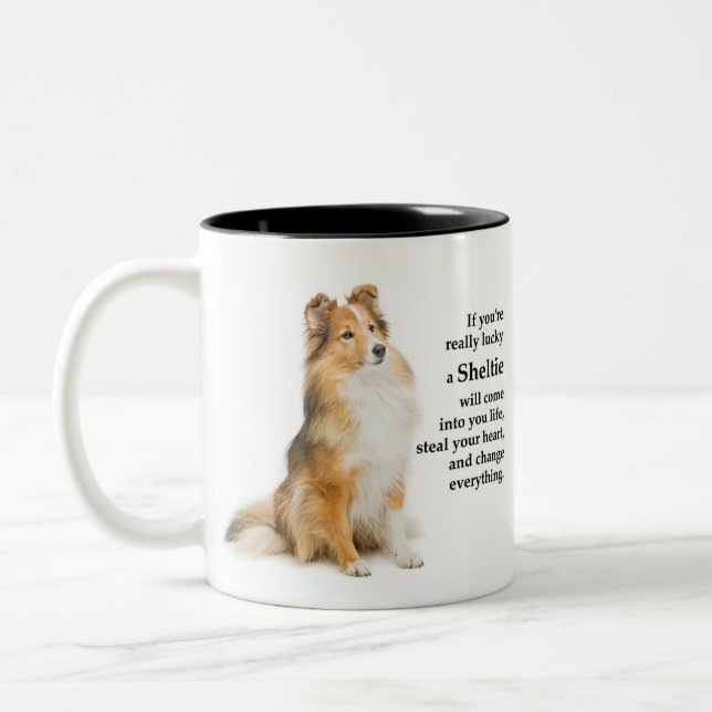 Taza Bicolor Lucky Sheltie (Izquierda)