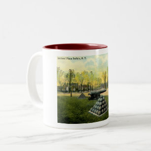 Taza Bicolor Lugar de los soldados de época, Búfalo, Nueva York