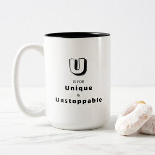 Taza Bicolor Lujo Personalizado U - Único e Imparable