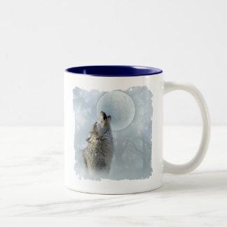 Taza Bicolor Luna azul del lobo