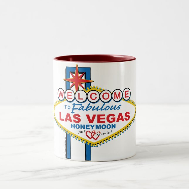 Taza Bicolor Luna de miel de Las Vegas (Centro)