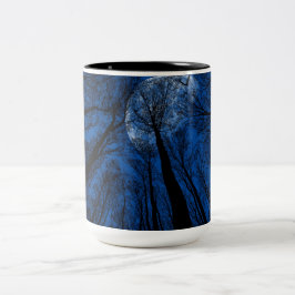 Taza Bicolor Luna en el cielo nocturno