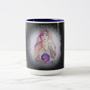 Taza Bicolor Luna en una botella Wiccan Pagan