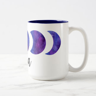Taza Bicolor Luna Fase Coffee Mug