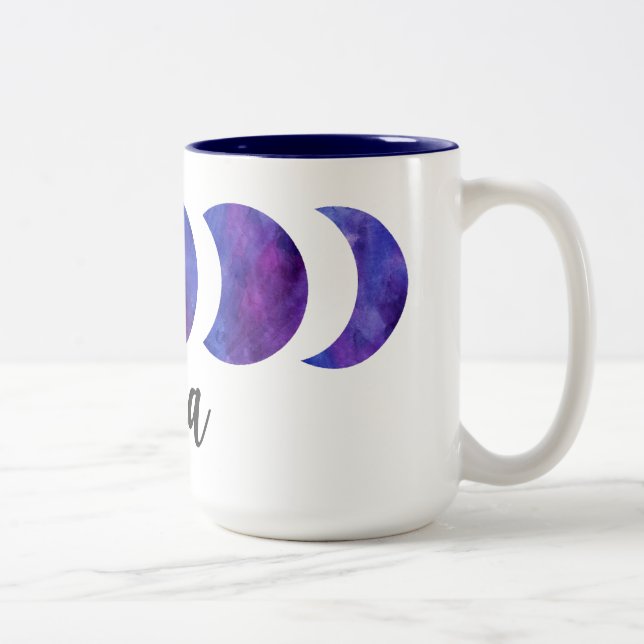 Taza Bicolor Luna Fase Coffee Mug (Derecha)