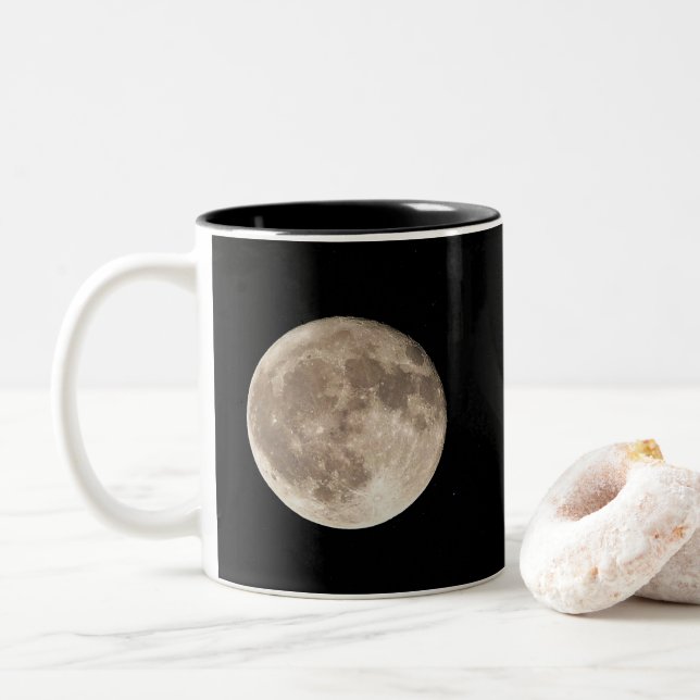 Taza Bicolor Luna llena (Con donut)