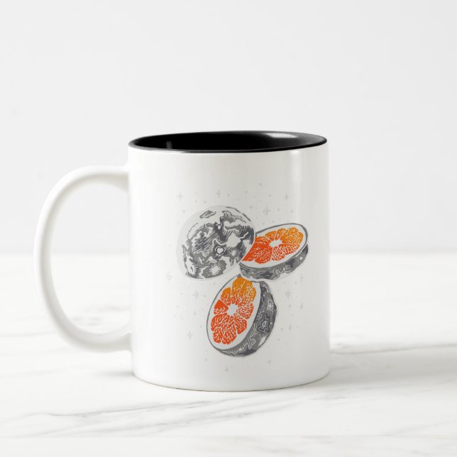 Taza Bicolor Luna Naranja (Izquierda)