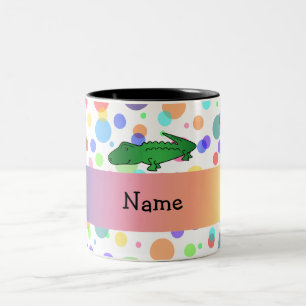 Taza Bicolor Lunares conocidos personalizados del arco iris del