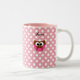 Taza Bicolor Lunares conocidos personalizados del blanco del