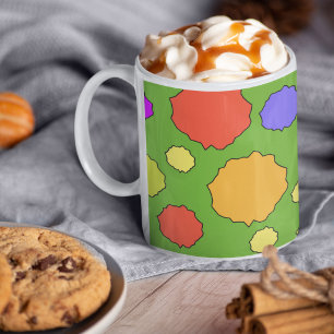 Taza Bicolor Lunares retro coloridos brillantes y audaces