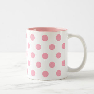 Taza Bicolor Lunares rosados