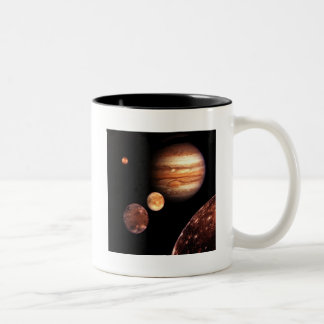Taza Bicolor Lunas galileas astronomía de Júpiter y regalos de