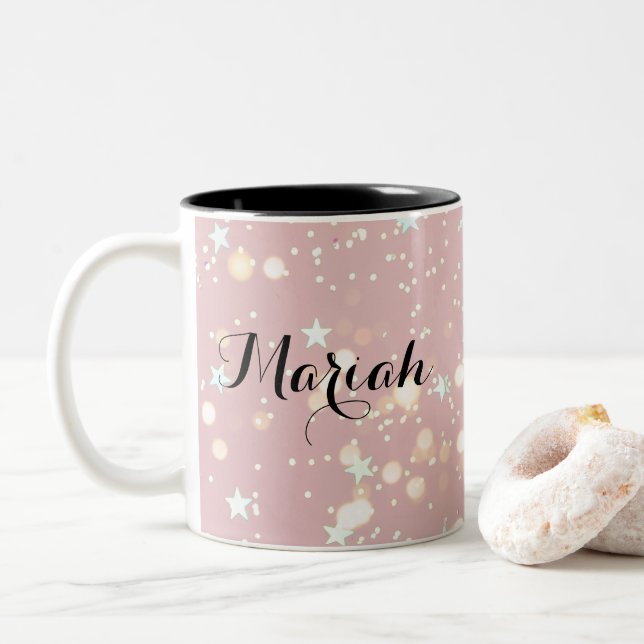 Taza Bicolor Luxe modern romantinc girl (Con donut)
