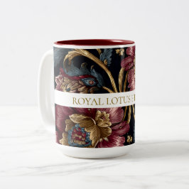 Taza Bicolor Luxury Indian Floral Vintage Royal