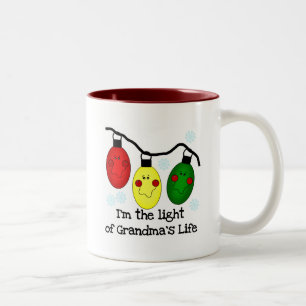 Taza Bicolor Luz de los regalos y camisetas de vacaciones de la