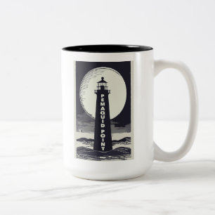 Taza Bicolor Luz de Pemaquid Point Luna