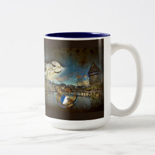 Taza Bicolor LUZERN Vintage Grunge - Café, Tea Mug