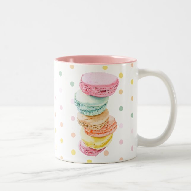 Taza Bicolor Macarons dots Mug (Derecha)