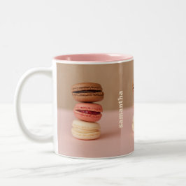 Taza Bicolor Macarons personalizado monograma mugs