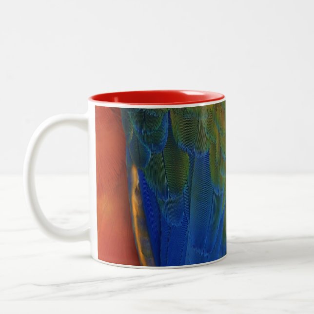 Taza Bicolor Macaw Feathers (Izquierda)